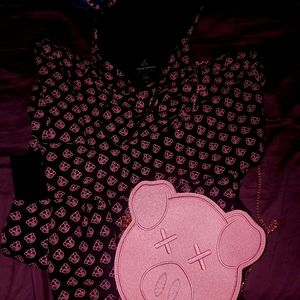 Shane dawson pig hoodie and pig purse bundle